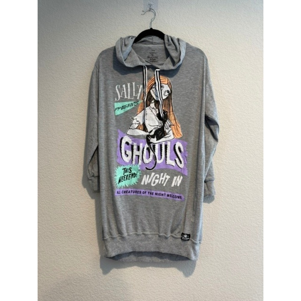 Disney Nightmare Before Christmas Sally Ghouls Night In Hoodie Sleep Dress S